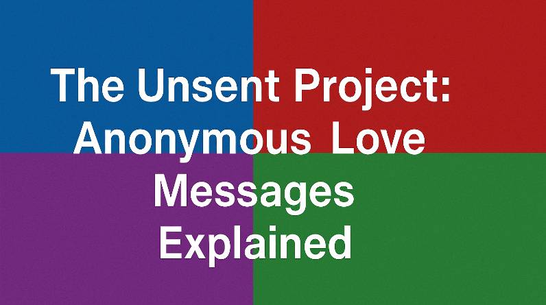 The Unsent Project A Digital Confessional That Maps the Emotions of a Generation